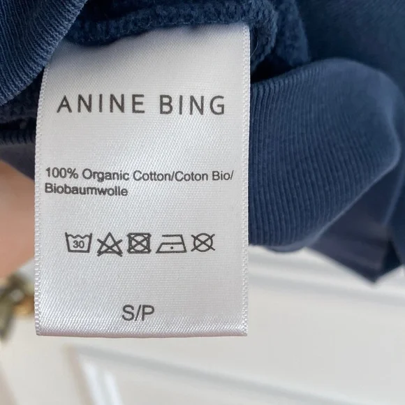 Anine Bing Sport Tyler Sweatshirt in Pacific Blue - Picture 10 of 10